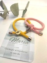 Pulsera elástica y medalla acero personalizada
