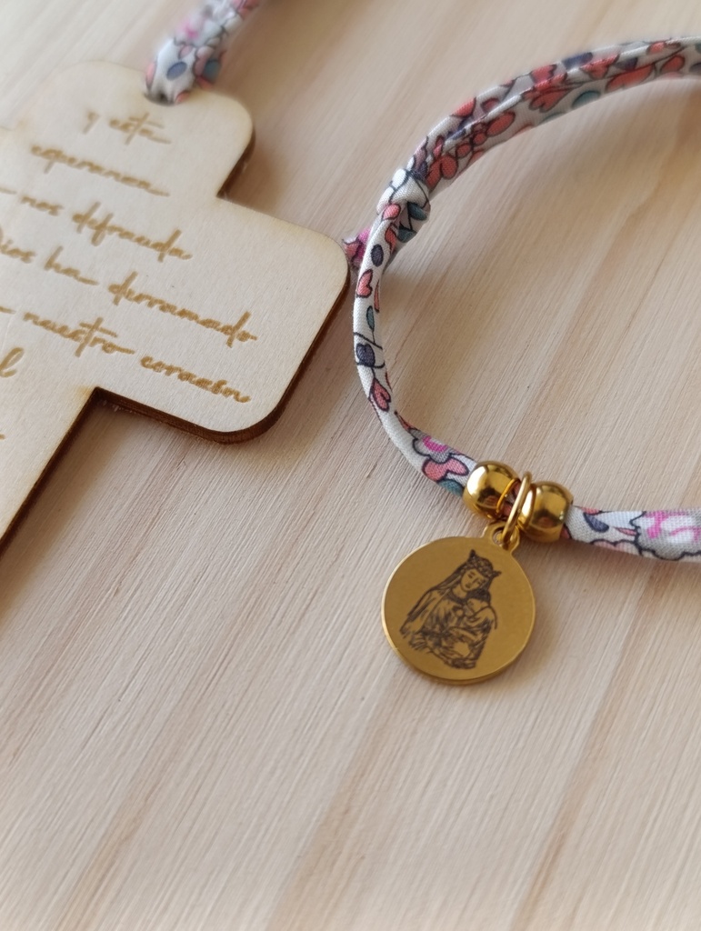 Pulsera  Liberty con medalla de acero